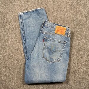 Levi's 541 Athletic Jeans Mens 36x32 (Act 35x30) Blue Distressed Ripped Wash